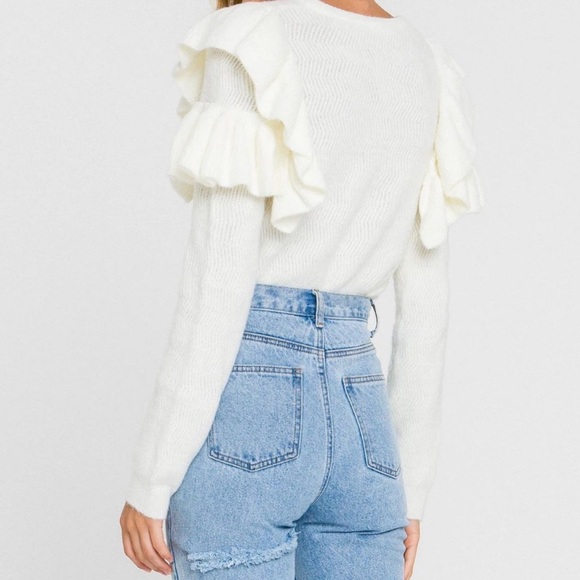 Ruffle sleeve sweater - Picture 2 of 5
